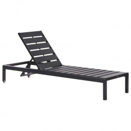 Beliani-NARDO-Ligstoel-Zwart-Aluminium