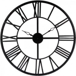 GrotezwartmetalenwandklokIndustrieelRetroVintage70cm