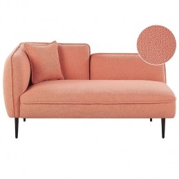 Beliani-CHEVANNES-Chaiselongue-Perzik-Linkszijdig-Polyester
