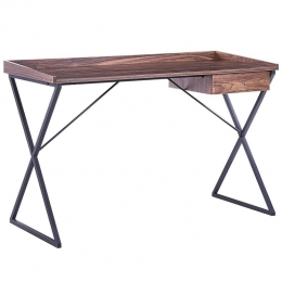 Beliani-NOXON-Bureau-Donkerehoutkleur-Vezelplaat