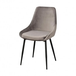 RowicoHomeSierraVelvetEetkamerstoelGrijs