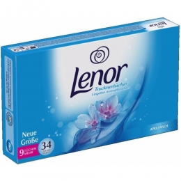 12xLenorDroogtrommeldoekjesAprilFris34stuks