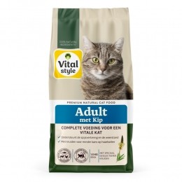 VitalstyleAdultKipKattenvoer15kg