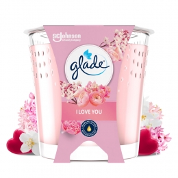 6xGladeVeganGeurkaarsILoveYou100Raapzaadwax112gr