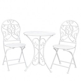ClayreEefBistrosetBistrotafelBistrostoel3-delig60x70Wit