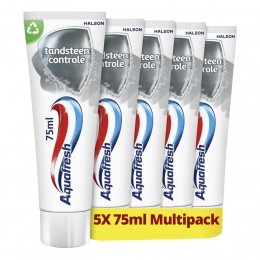 6xAquafreshTandpastaTandsteenControleFrisseAdem5stuks