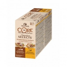 4xWellnessCoreKattenvoerSignatureSelectsShreded8-pack8x79gr