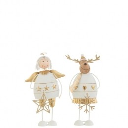 J-LinekerstfiguurEngelRendier-metaal-witgoud-large-2stuks