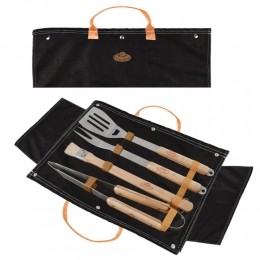 EsschertDesignDenimBBQGereedschapsetZwart