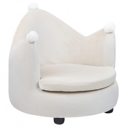 Beliani-VEGA-Kinderstoel-Beige-Fluweel