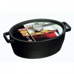 BraadpanOvaalZwart58liter-PyrexSlowcook