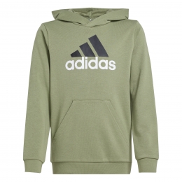 adidasEssentialsBigLogoHoodieKidsOlijfgroenZwartWit