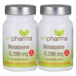 2xUnipharmaMelatoninePuur0299mg500tabletten
