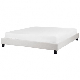 Beliani-ROANNE-Tweepersoonsbed-Lichtgrijs-180x200cm-Polyester