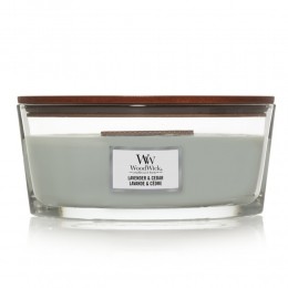 WoodWickGeurkaarsEllipseLavenderCedar454gr