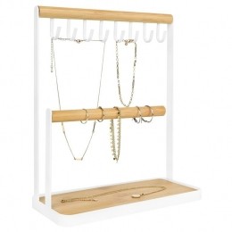 LYVIONSieradenrekjestaalenhout-Wit