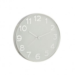 J-LineklokArabischeCijfers-kunststof-zilver-40cm