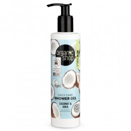 3xOrganicShopDailyCareCoconutandSheaShowerGel280ml