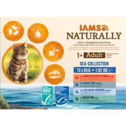 IAMSNaturallyMultipackAdultSeaCollection12x85gr