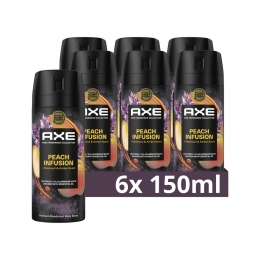 6xAxeDeodorantBodysprayPeachInfusion150ml