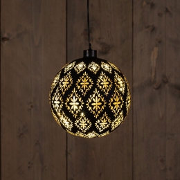 GlassBallBaroqueBlackGold15Cm12LedWarmWhite-Annascollection