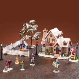 WhiteChristmasSet15x45x25cmKerstdorpLEMAX-Lemax