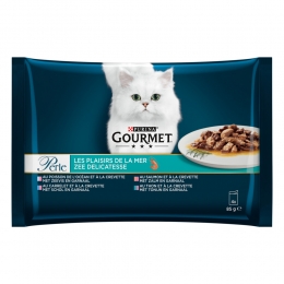 12xGourmetPerleKattenvoerinSausZeeDelicatesse4x85gr