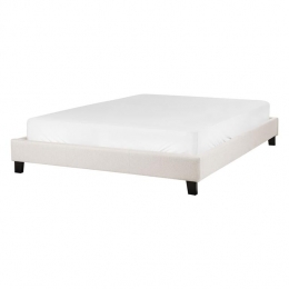Beliani-ROANNE-Tweepersoonsbed-Lichtbeige-140x200cm-Polyester