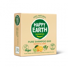 6xHappyEarth100NatuurlijkeShampooBarRepairCare70gr