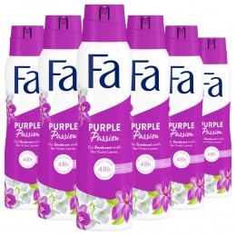 6xFaDeodorantSprayPurplePassion150ml