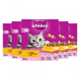5xWhiskas1AdultKattenDroogvoerKip800gr