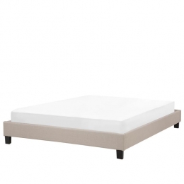 Beliani-ROANNE-Tweepersoonsbed-Beige-160x200cm-Polyester