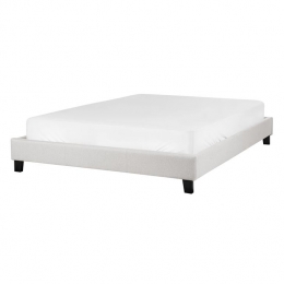 Beliani-ROANNE-Tweepersoonsbed-Lichtgrijs-140x200cm-Polyester