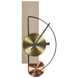Beliani-CEVINS-Wandklok-Beige-Staal
