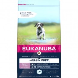 EukanubaPuppyGraanvrijLargeHondenvoerVis3kg