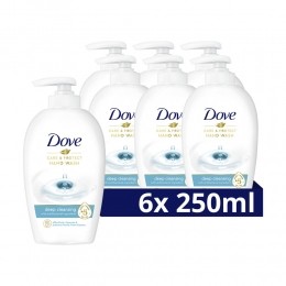 6xDoveHandzeepCareProtectDeepCleansing250ml
