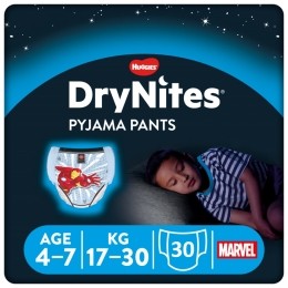 3xHuggiesDryNitesAbsorberendeLuierbroekjesJongens4-7jaar10stuks