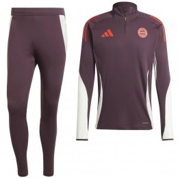adidasBayernMnchenTrainingspak14-Zip2024-2025BordeauxroodWitRood