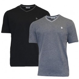 DonnayDonnayHeren-2-Pack-T-ShirtJason-ZwartampDonkergrijs