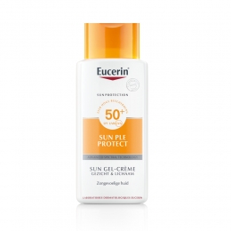2xEucerinSunPLEProtectSunGel-CrmeGezichtenLichaamSPF50150ml