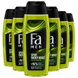 6xFaMenDouchegelenShampooSportEnergyBoost250ml