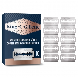 6xKingCGilletteDoubleEdgeSafetyRazorNavullingScheermesjes10stuks