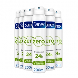 6xSanexDeodorantSprayZeroNormalSkin200ml