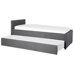 Beliani-MARMANDE-Onderschuifbed-Donkergrijs-90x200cm-Polyester