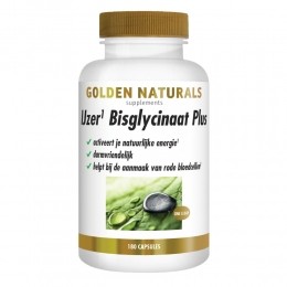 GratisVerzending2xGoldenNaturalsIJzerBisglycinaatPlus180vegacapsules
