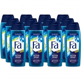 12xFaMenDouchegelActiveSport250ml