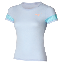 AthleticsMizunoTeeHalogenBlauwDamesMaatL