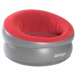 Vango-InflatableDonutFlockedChair-Campingstoelgrijsrood