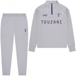 TouzaniPlatinumTrainingspak14-ZipKidsGrijsPaars