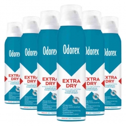 6xOdorexExtraDryAntitranspirantSprayRegular150ml
